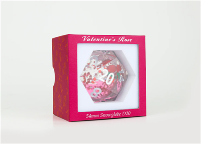 Sirius Dice - Valentine Rose 54mm Snöglob D20 Sirius Dice