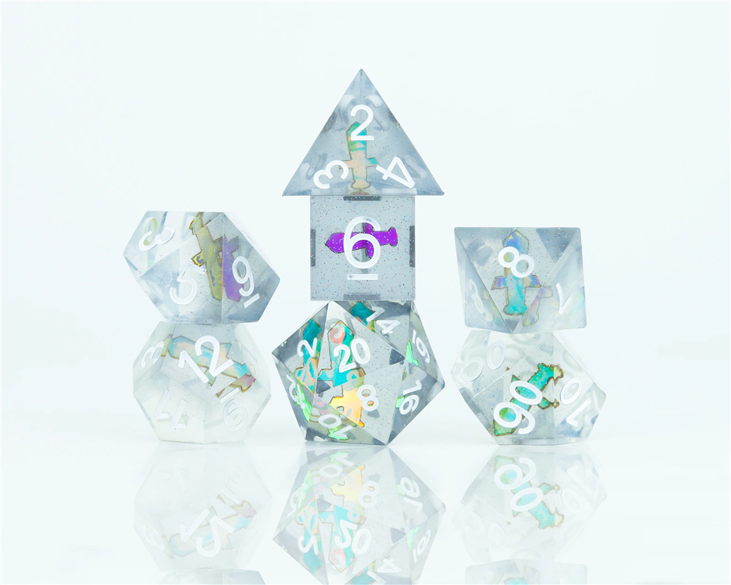 Sirius Dice - Sharp Dagger Dice Set - 7 Polyhedral Dice Sirius Dice