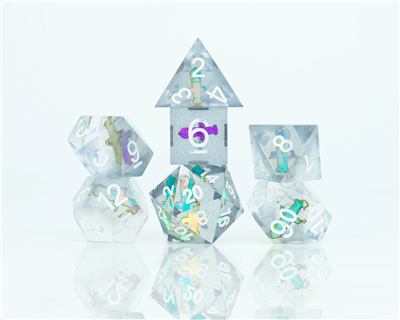 Sirius Dice - Sharp Dagger Dice Set - 7 Polyhedral Dice Sirius Dice