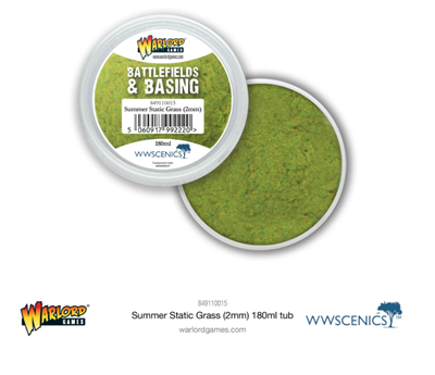 Battlefields & Basing: Sommar 2mm Statisk Gräs (180ml) Warlord Games