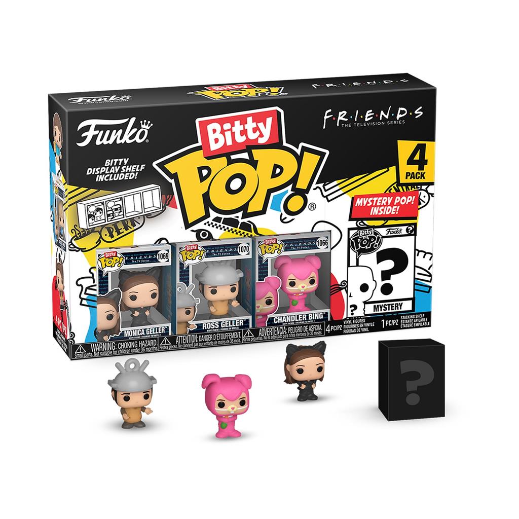 Funko Bitty POP Friends - Monica som Catwoman 4PK (3+1 Mystery Chase) Funko