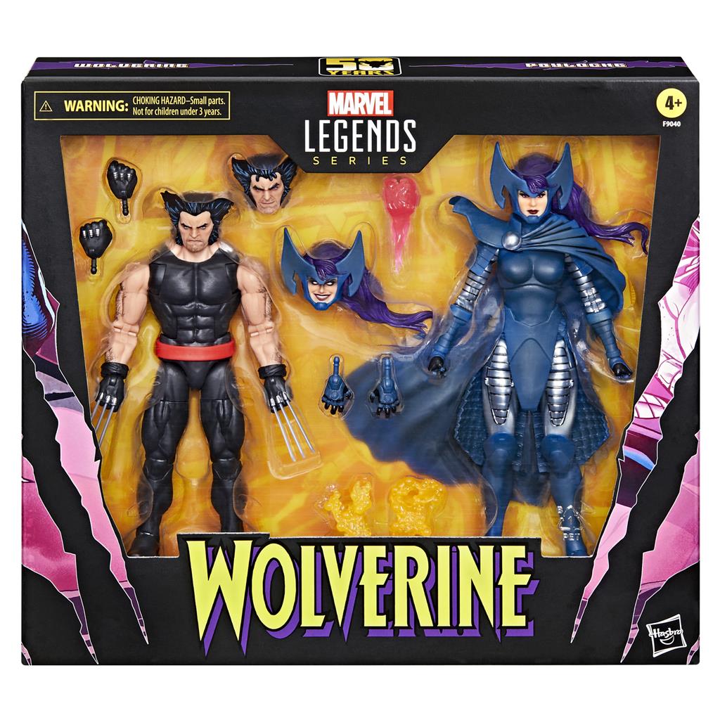 Marvel Legends Series Wolverine och Psylocke Figurer Hasbro