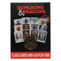 Dungeons & Dragons Klasskort och D20 Flip Coin Set Fanattik