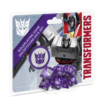 Transformers Rollspelsspels Decepticon Tärningsset