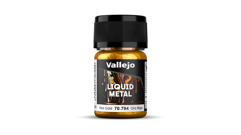 Vallejo Liquid Gold - Alkoholbaserade Metallfärger - Röd Guld 35 ml Vallejo
