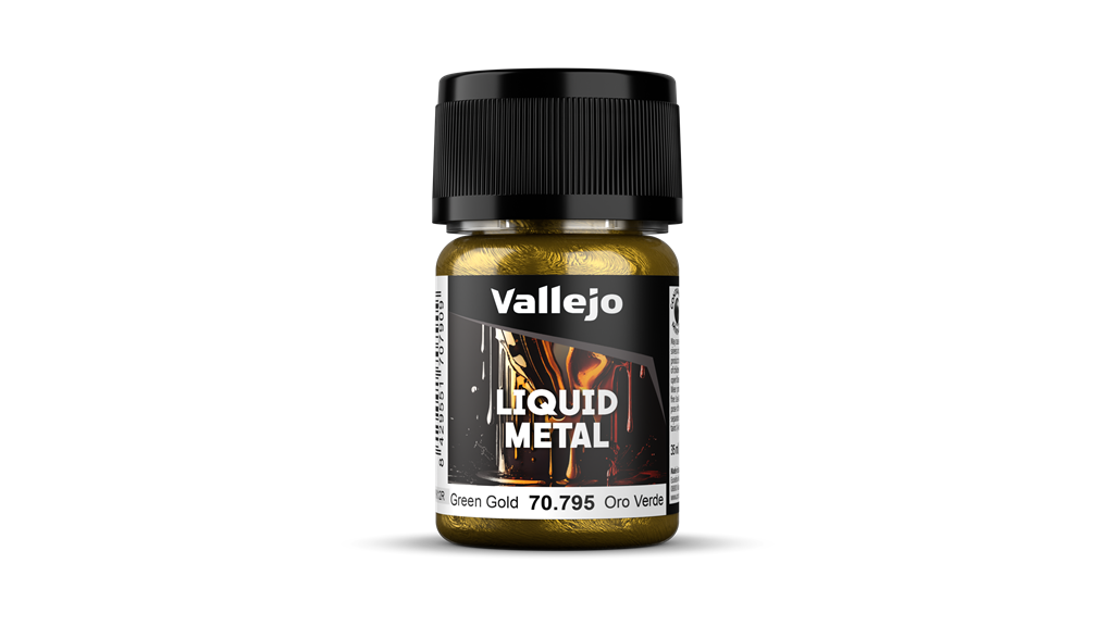 Vallejo Liquid Gold - Alkoholbaserade metallfärger - Grön Guld 35 ml Vallejo