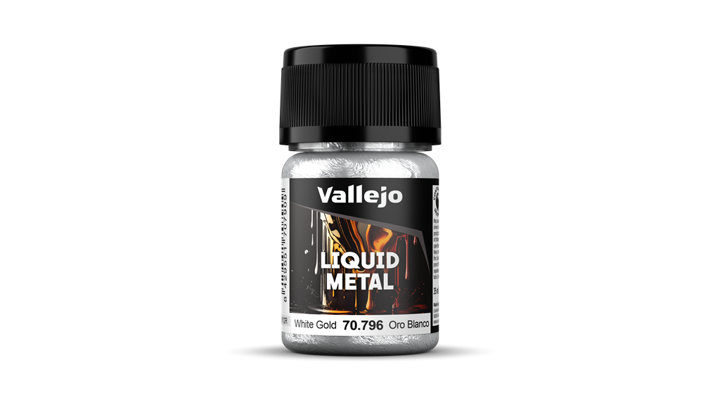 Vallejo - Liquid Gold / Alkoholbaserade metallfärger - Vit Guld 35 ml Vallejo