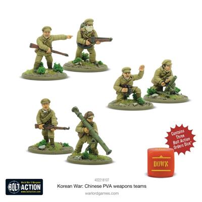 Bolt Action - Koreakriget: Kinesiska PVA Vapenteam - EN Warlord Games