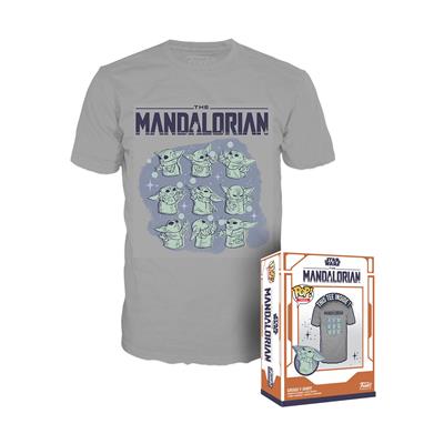 Funko POP Boxed Tee: Mandalorian - Grogu På Skeppet - L Funko