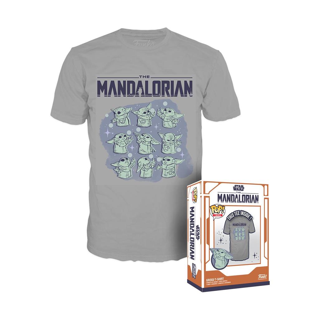 Funko POP Boxed Tee: Mandalorian - Grogu På Skeppet - L Funko