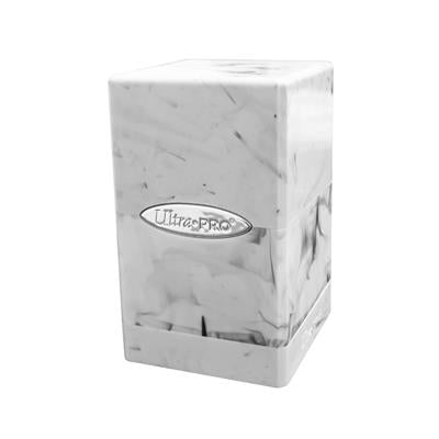 UP - Marble Satin Tower: Vit / Svart Ultra Pro