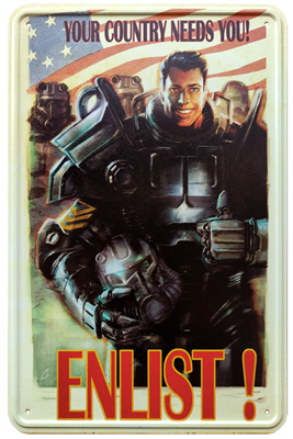 Fallout - Metal Sign "Enlist!" DPI Merchandising