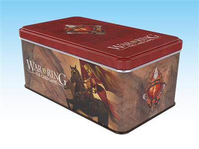 War of the Ring Shadow Card Box och Sleeves (Röd Bannerman version) Ares Games