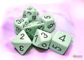 Chessex Opaque Pastel Green/Black Polyhedral 7-Dice Set Chessex