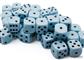 Chessex Opaque Pastel Blue/Black 12mm d6 Tärningsblock (36 tärningar) Chessex