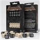 Fortress Compact D6: Svart & Beige - Set med 20 Tärningar Q-Workshop