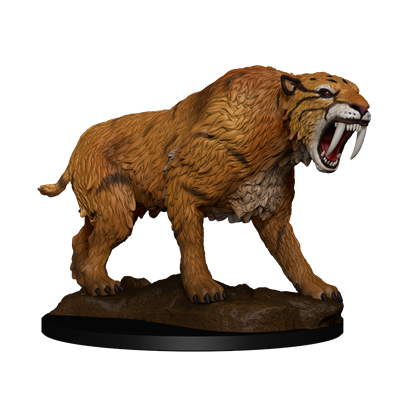 Wizkids Deep Cuts Unpainted Miniatures: Sabertooth Tiger