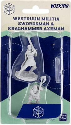 Critical Role Omålade Miniatyrer: Westruun Militia Swordsman & Kraghammer Axeman WizKids/NECA