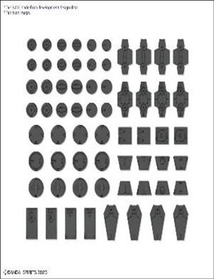 Anpassa Material (Dekorationsdelar 1 Grå) för Spel Bandai