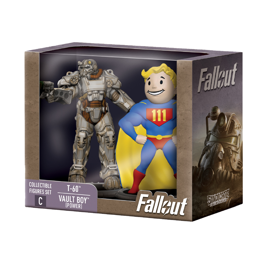 Fallout Samlarfigurer Set T-60 & Vault Boy (Power) Cardsmiths LLC