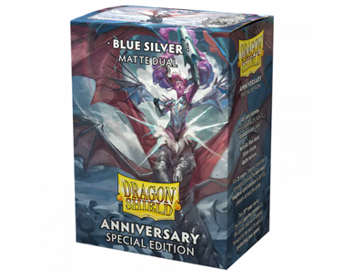 Dragon Shield Standard Matte Dual Sleeves - Special Edition - Blue Silver (100 Sleeves) Arcane Tinmen