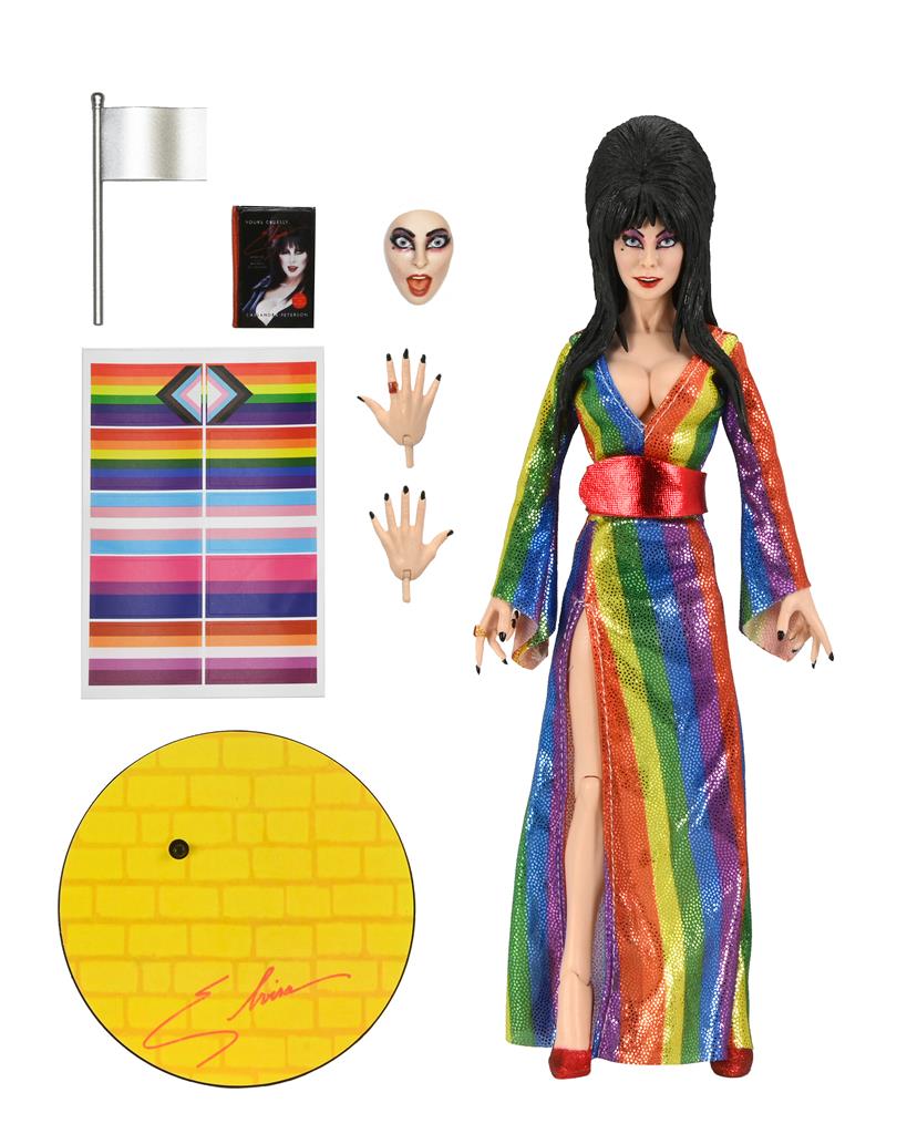 Elvira - 8 tum Klädd Figur - Over the Rainbow Elvira NECA