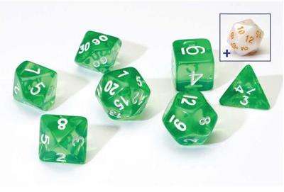 Sirius Dice - Genomskinliga Gröna Resin Tärningar Sirius Dice