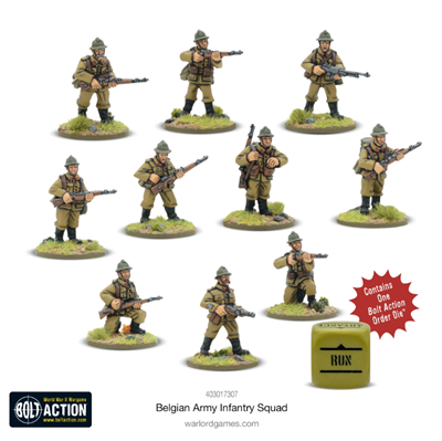 Belgisk Armé Infanteriskvadron – Bolt Action Warlord Games