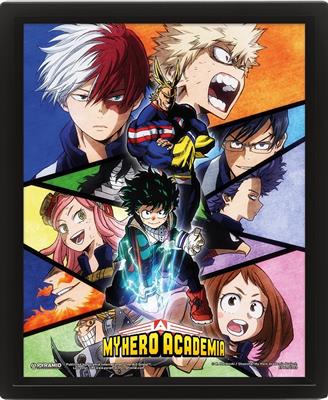 My Hero Academia - Karaktärsmosaik 26x20 3D Rahmenbild Z-Zero GmbH