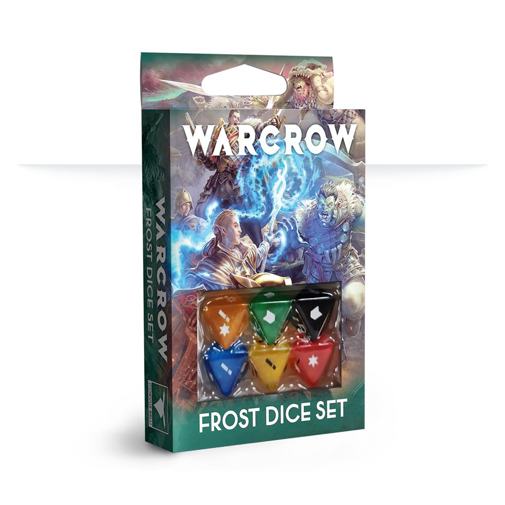 Warcrow Frost Dice Set - 6 Transparent Tärningar Corvus Belli