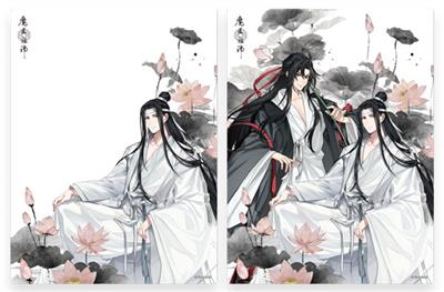 Grandmaster of Demonic Cultivation Wei Wuxian & Lan Wangji 3D Lenticular Kort 12x16cm