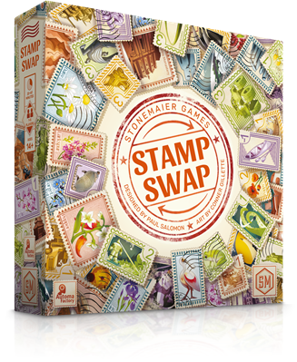 Stamp Swap – strategiskt frimärksspel designat av Paul Salomon