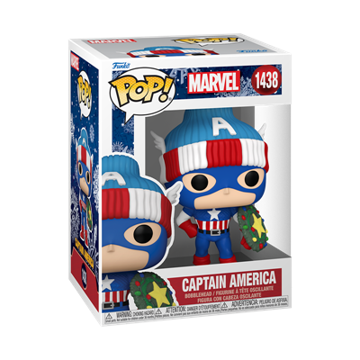 Funko POP Marvel: Holiday S4 – Captain America med Kranssköld Funko