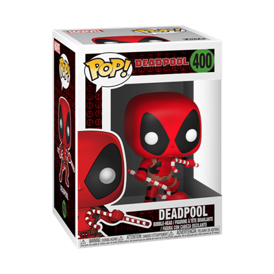Funko POP Marvel: Holiday - Deadpool med Godiskäppar Funko