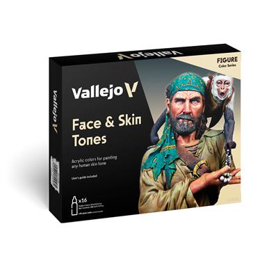Vallejo Model Color - 16 färger Set för Ansikte & Hudtoner 18 ml Vallejo
