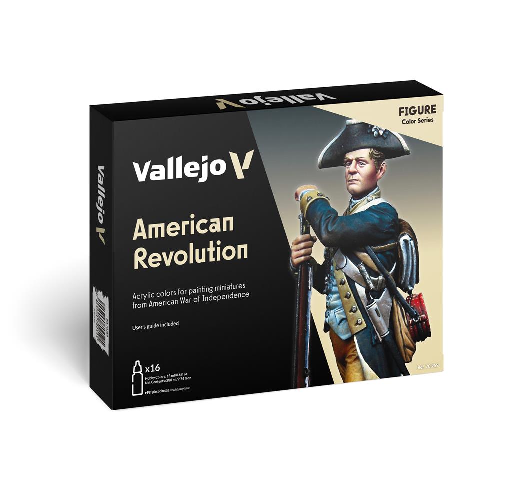 Vallejo - Model Color / Figur / 16 färger set - Amerikanska Revolutionen 18 ml Vallejo