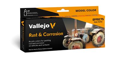 Vallejo - Model Color / Effekter / 8 färger set - Rost & Korrosion av Chema Cabrero 18 ml Vallejo