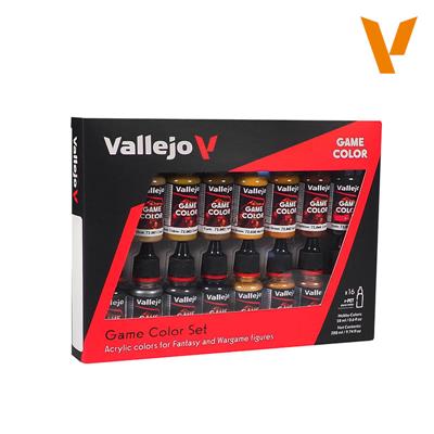 Vallejo Game Color - 16 färger set - Läder & Metall 18 ml Vallejo