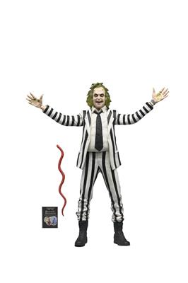 Beetlejuice (1988) - 7" Skala Actionfigur – Svart och Vit Randig Kostym Beetlejuice i Blister