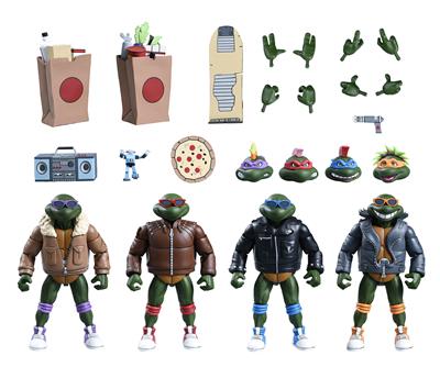 TMNT (Tecknad) – 7” Skala Actionfigur – Punk Turtles 4 Pack