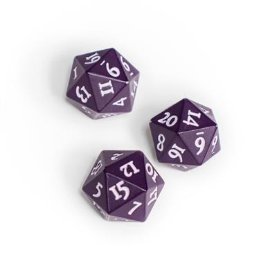 UP - Vivid Heavy Metal D20 Dice - Midnight Plum Ultra Pro