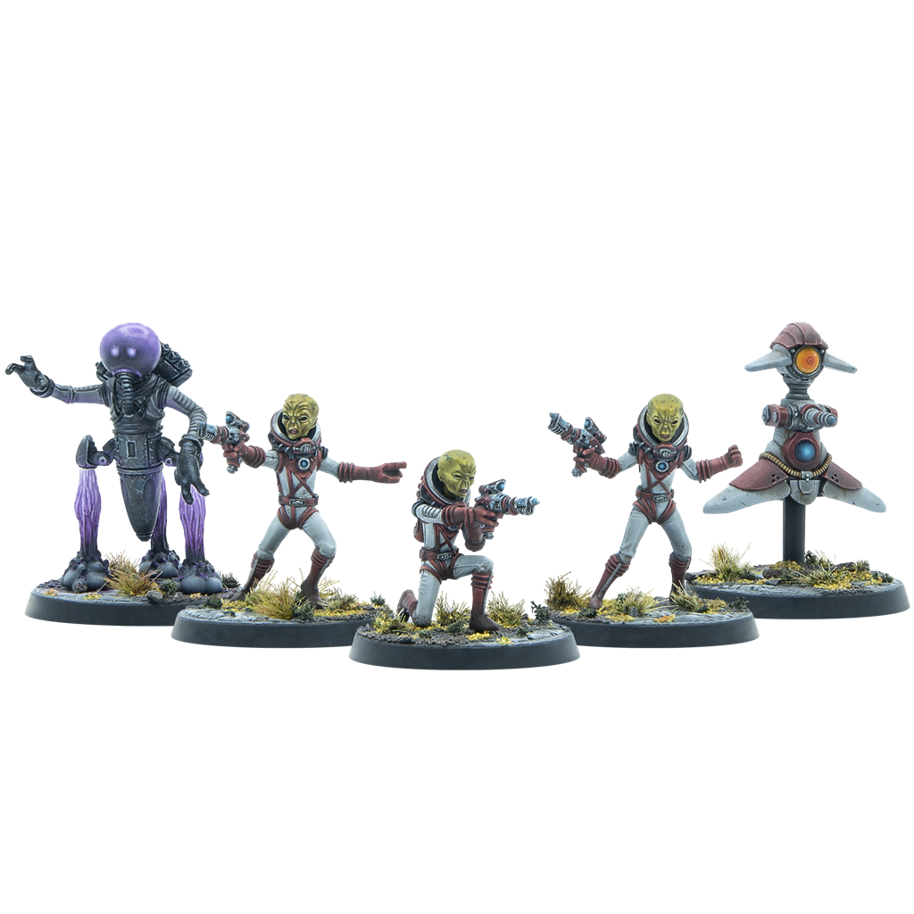 Fallout: Miniaturer - Zetans - Invader från Det Ovanliga Modiphius Entertainment