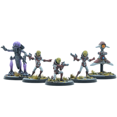Fallout: Miniaturer - Zetans - Invader från Det Ovanliga Modiphius Entertainment