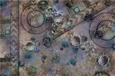 Terrain Crate - 6x4 Grim Battlefield Battle Mat Mantic Games