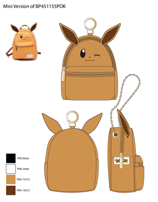Pokémon Eevee Mikroväska med Löstagbar Kedja Difuzed