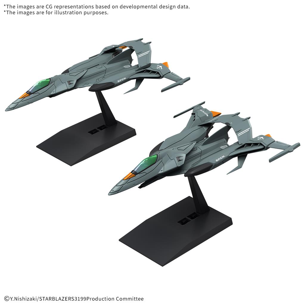MECHA COLLECTION DX TRYAL TYPE SPACE FIGHTER ATTACK CRAFT COSMO PYTON [2 maskinset] Bandai