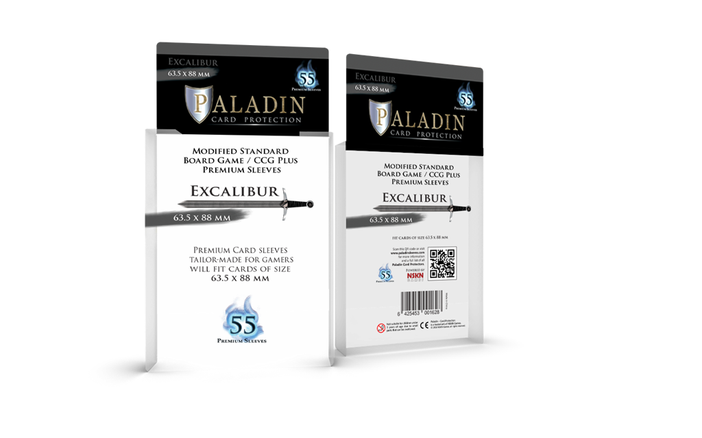 Paladin Sleeves - Excalibur Premium Standard 63,5x88mm Board&Dice
