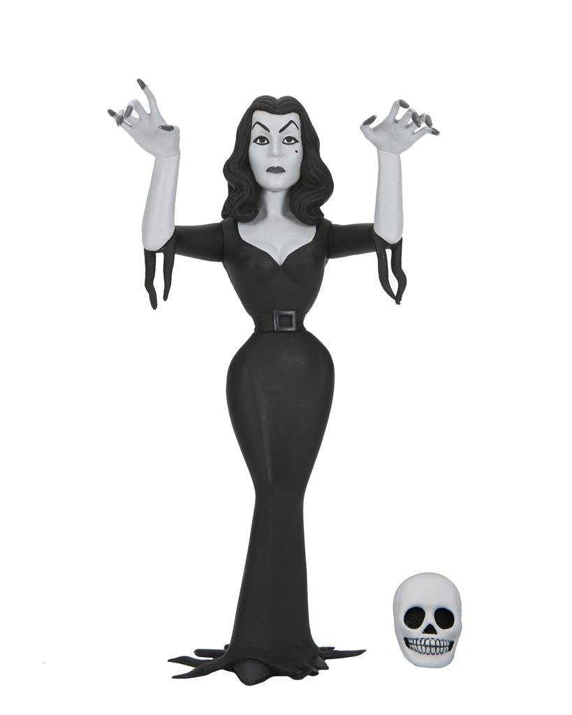 Vampira - 6” Skala Action Figur - Toony Terrors Vampira Silver Screen Edition