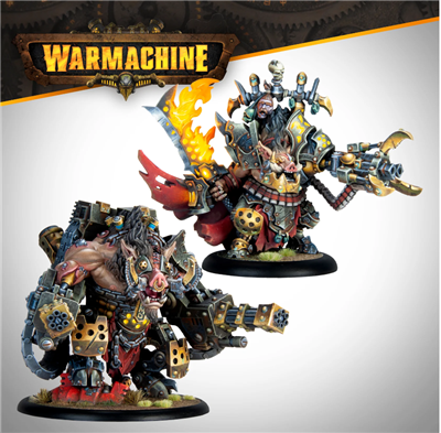 Warmachine: Emperor Carver Ultimus Esquire III & War Boar MMD47 - EN Steamforged Games