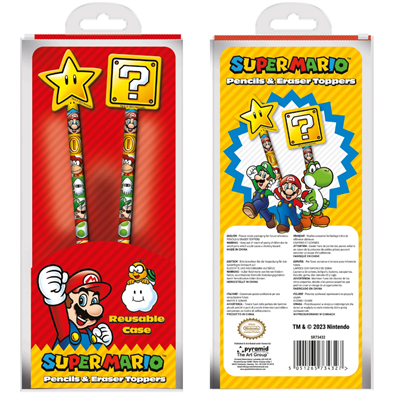 Super Mario (Core) Blyertspenna Toppare 2Pk Pyramid International